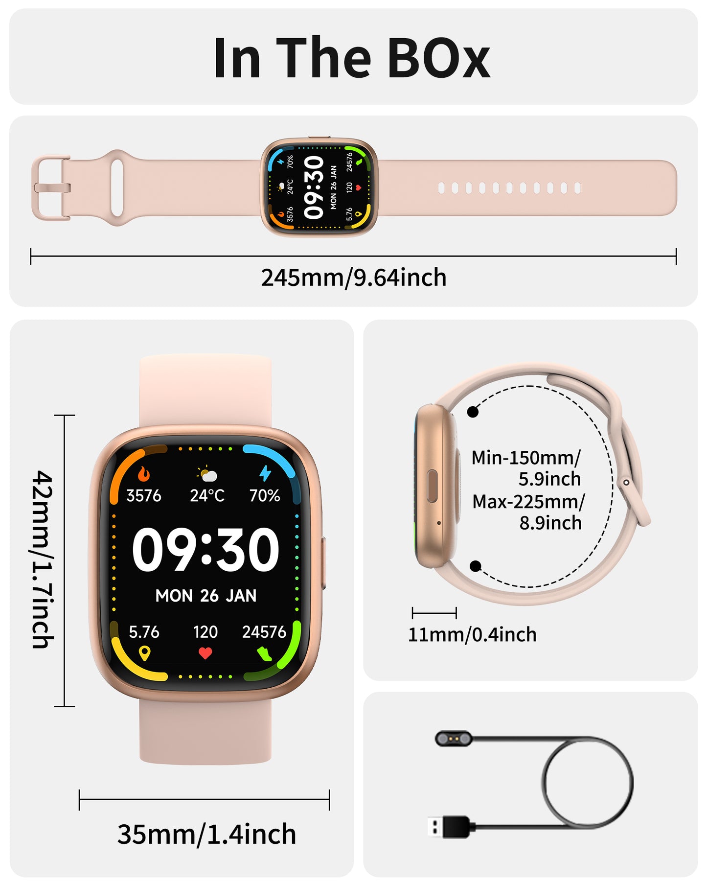 Smart Watch for Men Women, Bluetooth Calling, 1.83" HD Touch Screen Fitness Tracker, 100+ Sports Modes, Heart Rate Sleep Monitor, DIY Dial, IP68 Waterproof, Compatible with Android & iOS