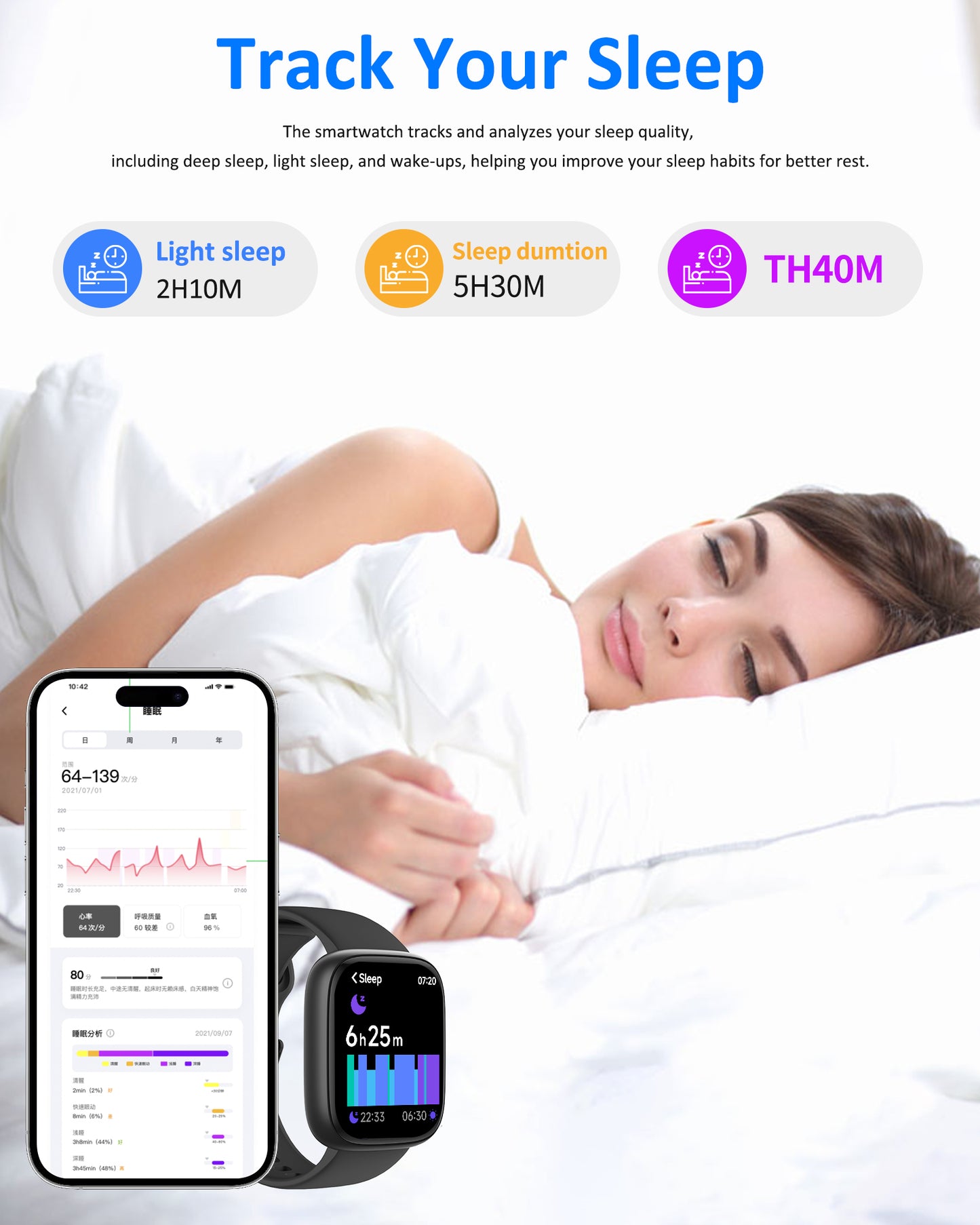 Smart Watch for Men Women, Bluetooth Calling, 1.83" HD Touch Screen Fitness Tracker, 100+ Sports Modes, Heart Rate Sleep Monitor, DIY Dial, IP68 Waterproof, Compatible with Android & iOS